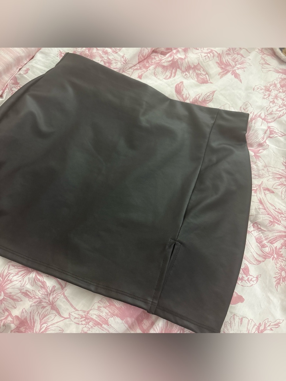 Windsor Black Faux Leather Mini Skirt